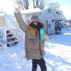 Olive Green Parka Puffer Jacket